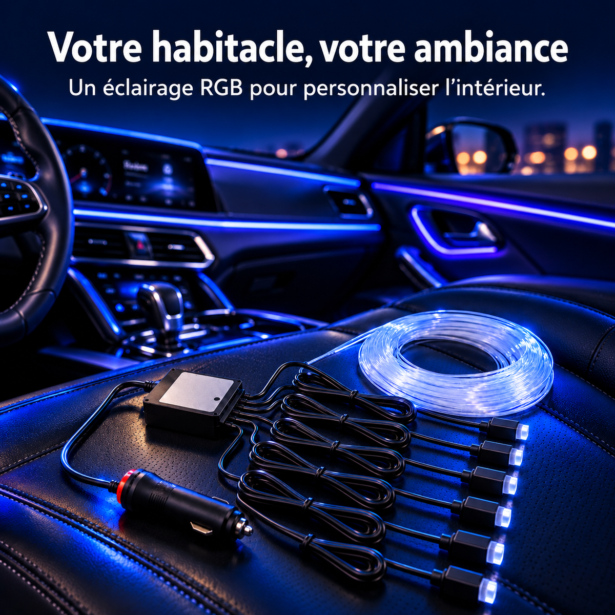 NovaDrive Ambient — illustration d’utilisation dans la voiture